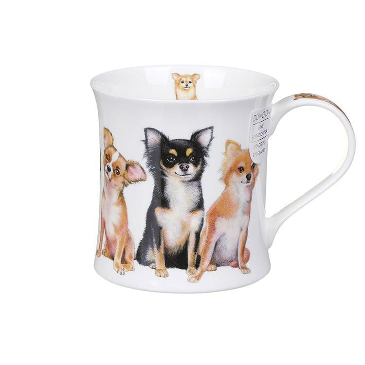 Buy Dunoon Mugs in Canada Wessex Designer Dogs Chihuahuas Fine Bone China Made in England Tea Coffee Red Scarf Equestrian