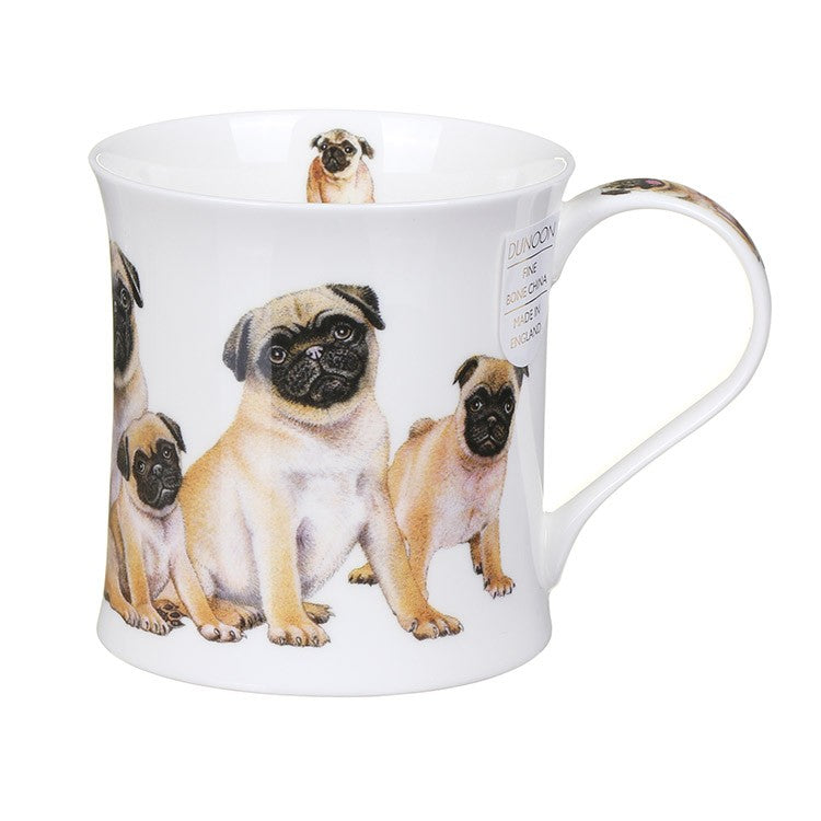 Buy Dunoon Mugs in Canada Wessex Designer Dogs Pugs Fine Bone China Made in England Tea Coffee Red Scarf Equestrian