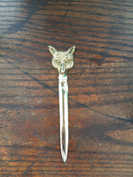 Load image into Gallery viewer, Fox Brass Letter Opener
