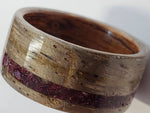 Load image into Gallery viewer, Red Rose Inlay in Wooden Ring
