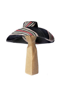 Raffia Hats: Wide Brim Strawberry Cream Soda Striped Hats