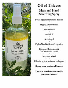 Oil of Thieves Mask and Hand Sanitizing Spray by Root to Fruit (130 ml)
