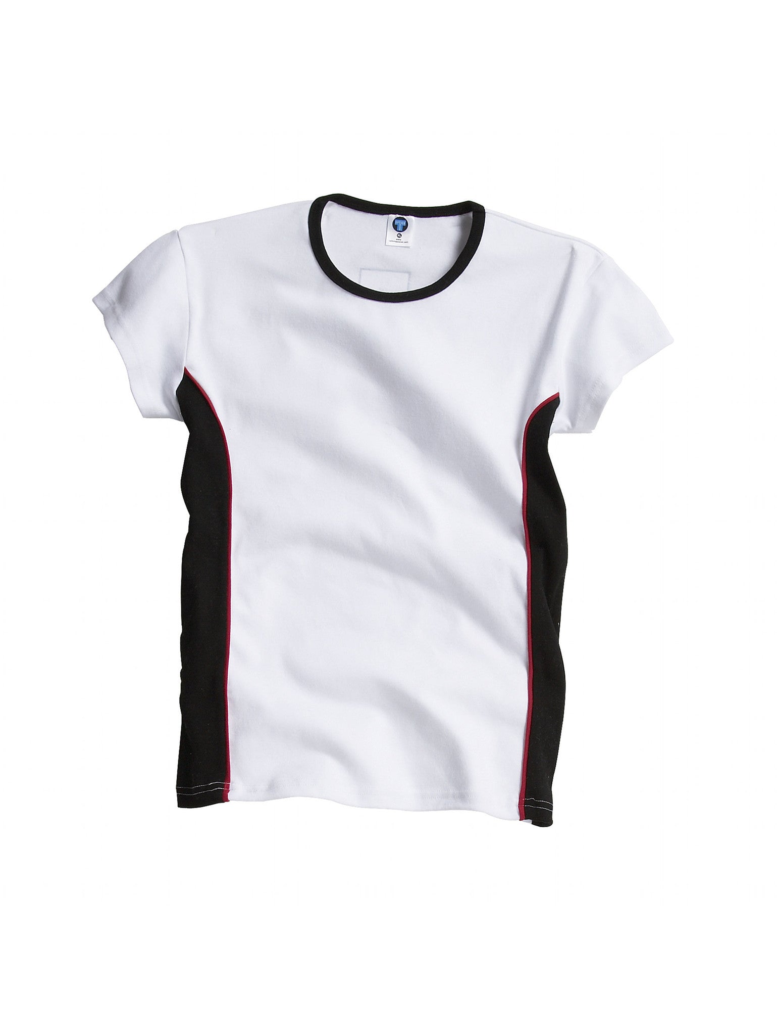 Ladies White / Black / Red Tee