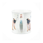 Load image into Gallery viewer, Buy Dunoon Mugs in Canada Wessex Designer Dogs Pugs Fine Bone China Made in England Tea Coffee Red Scarf Equestrian
